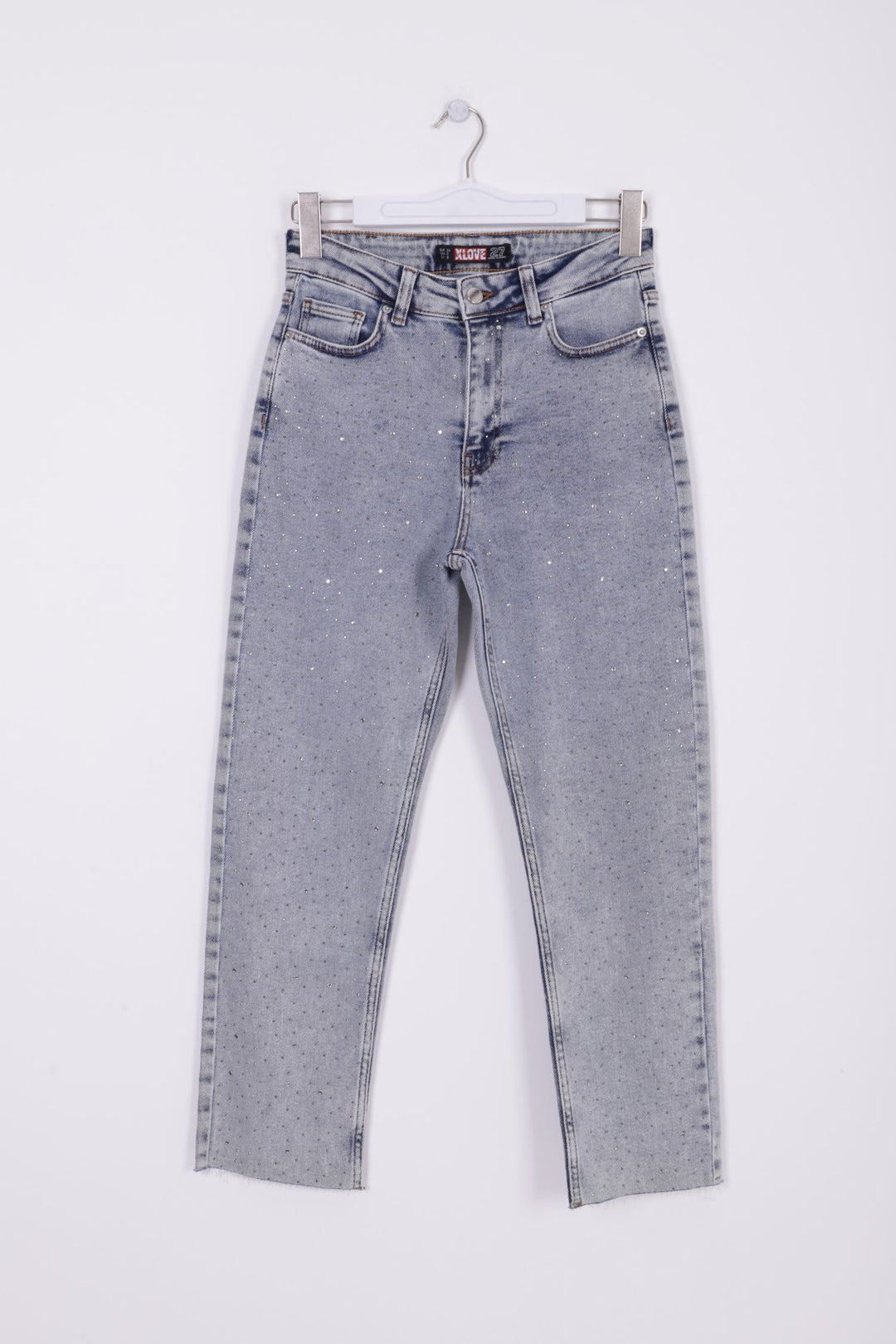 XLJ Mom Jeans with Metal Piece Details - Tomelloso