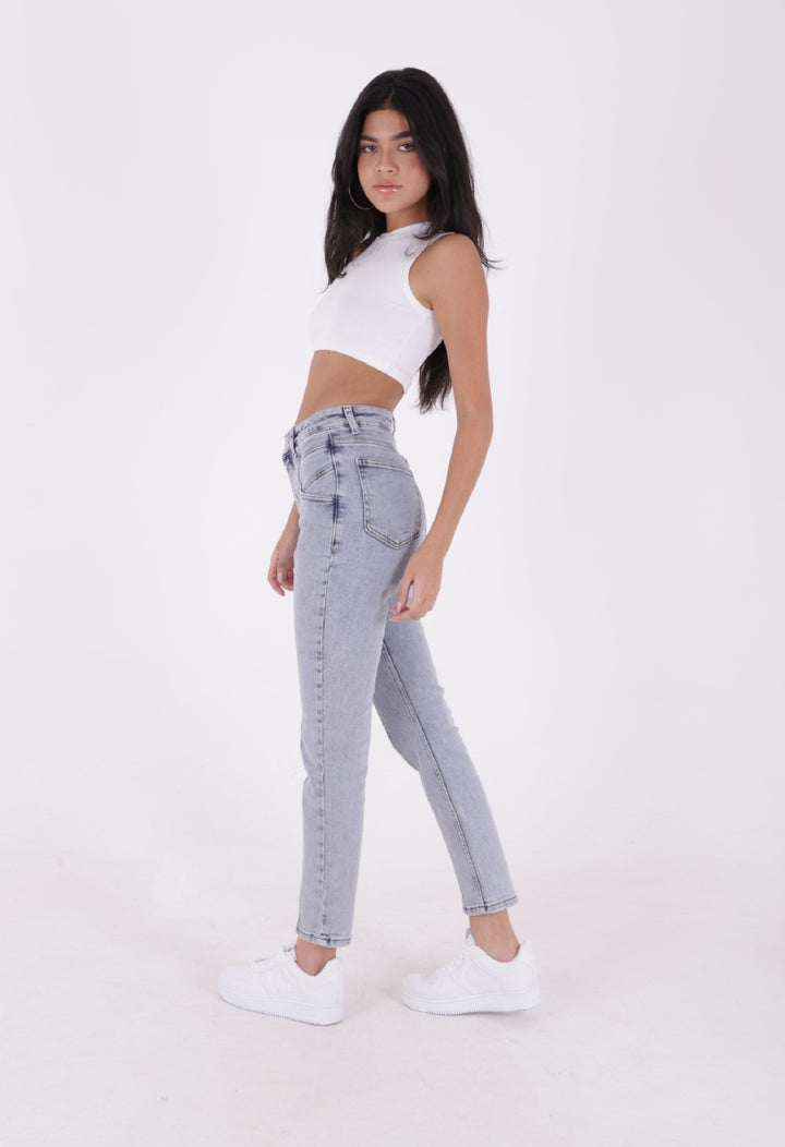 XLJ Front Split Mom Fit Jeans - Ourense