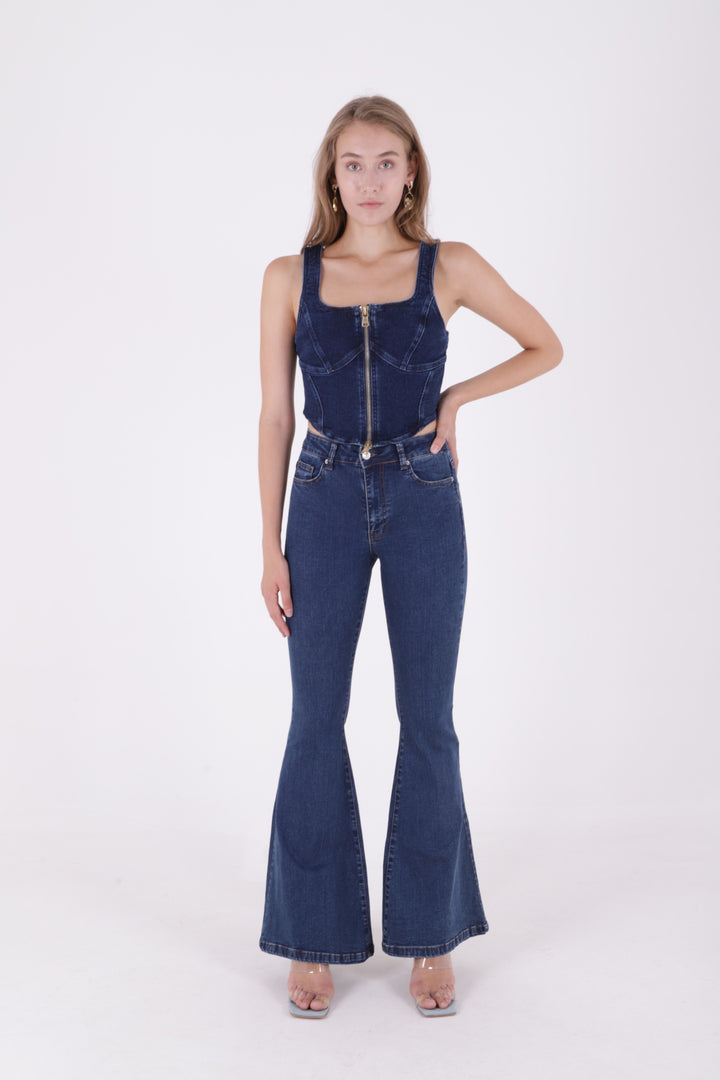 XLJ Wide Leg Flared Jean Mixed - Caldas da Rainha