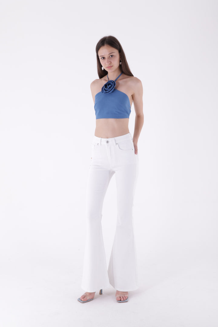 XLJ Wide Leg Flared Jean Mixed - Leer