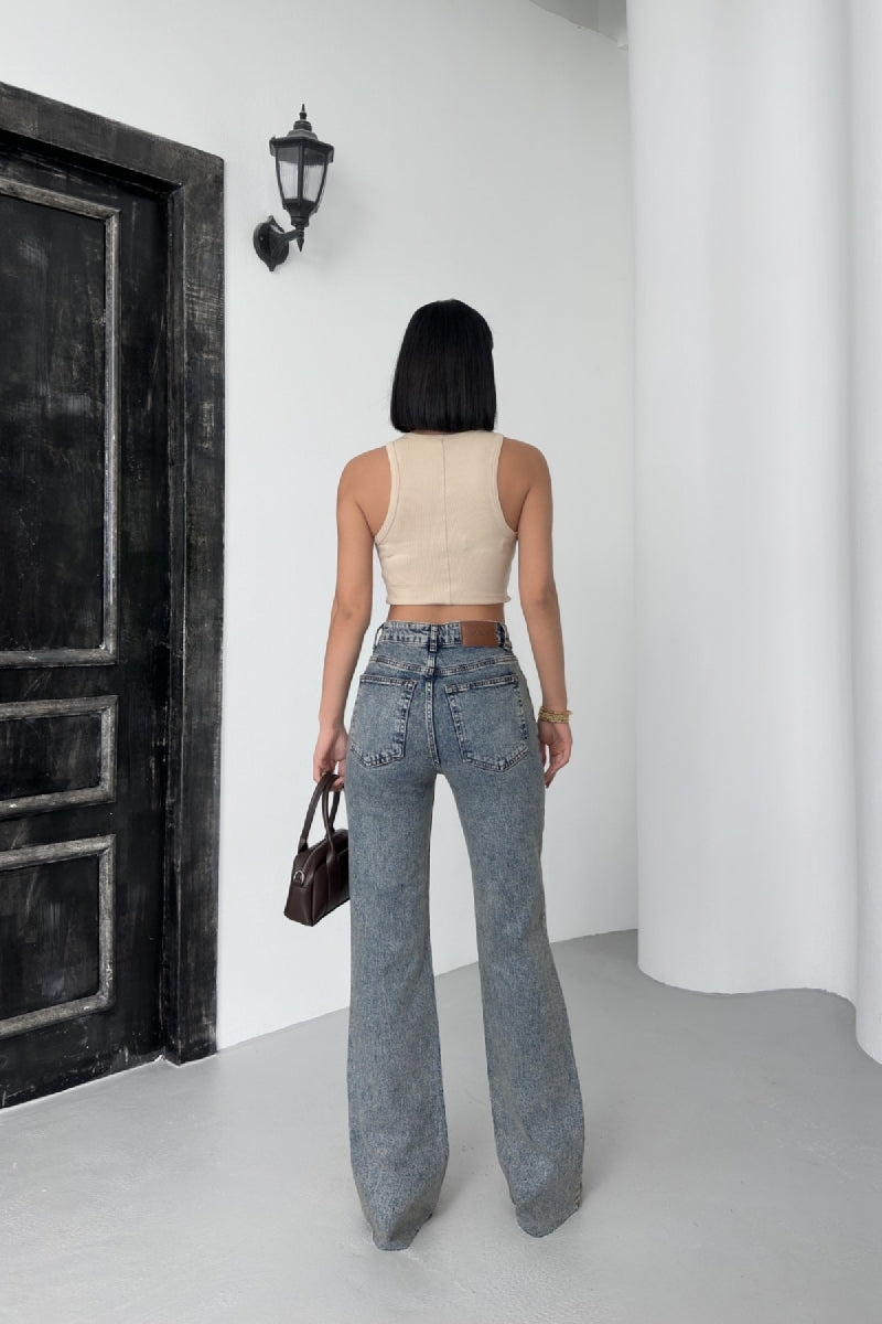XLJ Straight Fit Crop Jean Mixed - Bethlehem