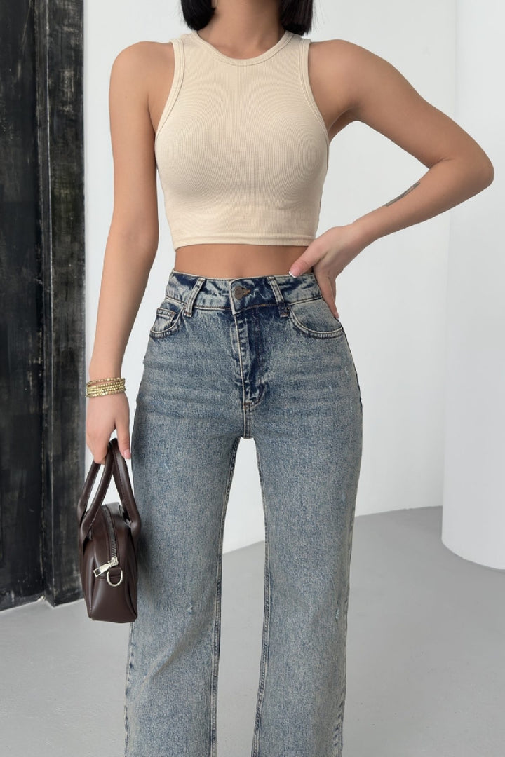 XLJ Straight Fit Crop Jean Mixed - Bethlehem