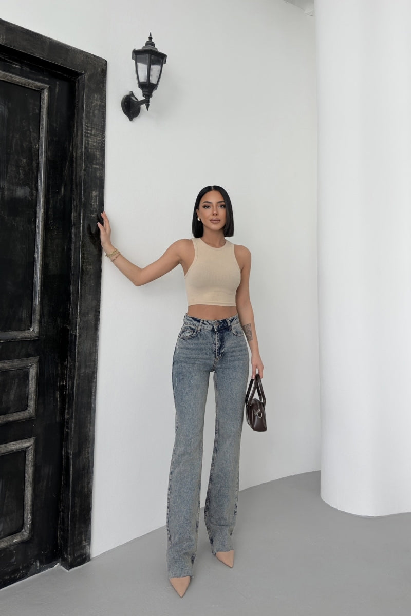 XLJ Straight Fit Crop Jean Mixed - Bethlehem