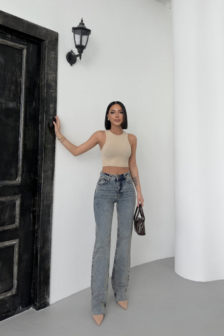 XLJ Straight Fit Crop Jean Mixed - Bethlehem