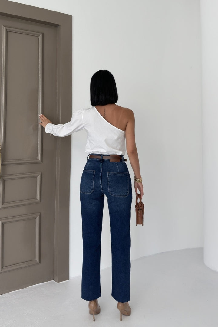 XLJ Palazzo Jeans with Pocket Detail - Bünde