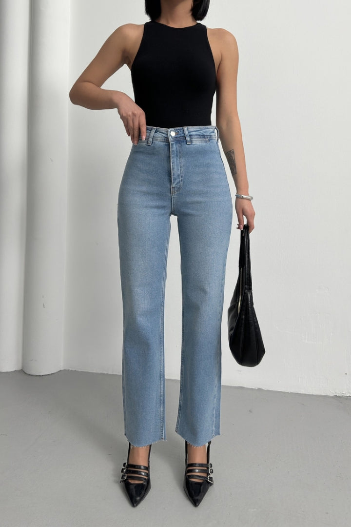 XLJ Palazzo Jeans with Pocket Detail - Porto