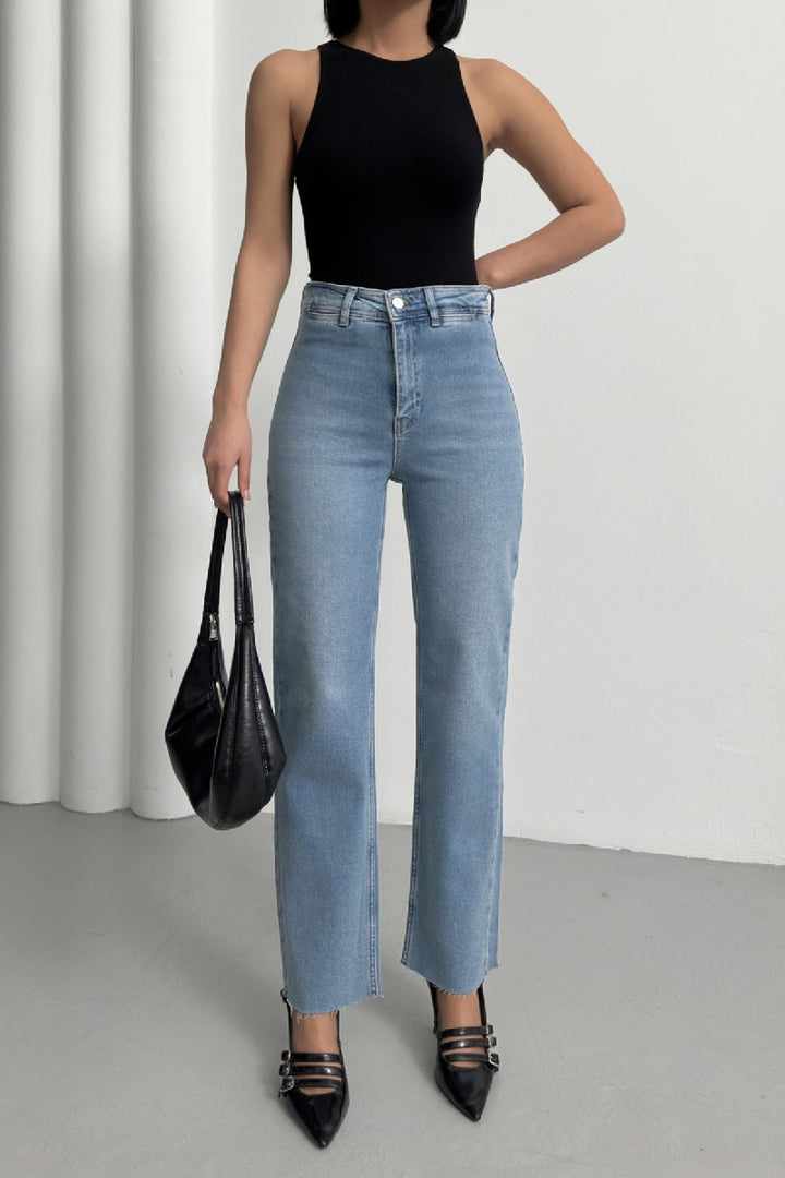 XLJ Palazzo Jeans with Pocket Detail - Porto