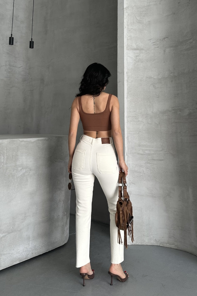XLJ Palazzo Jeans with Pocket Detail - Lage