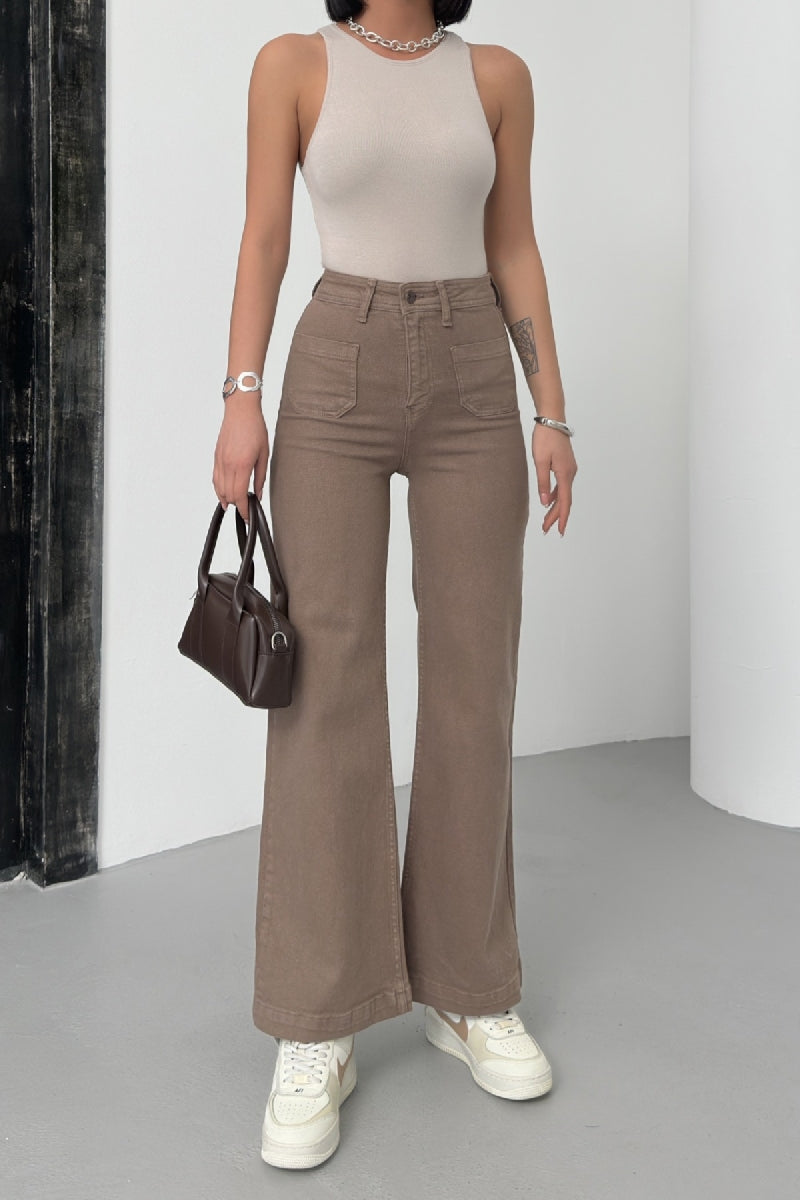 XLJ Front Pocket Detailed Jean - Brunswick