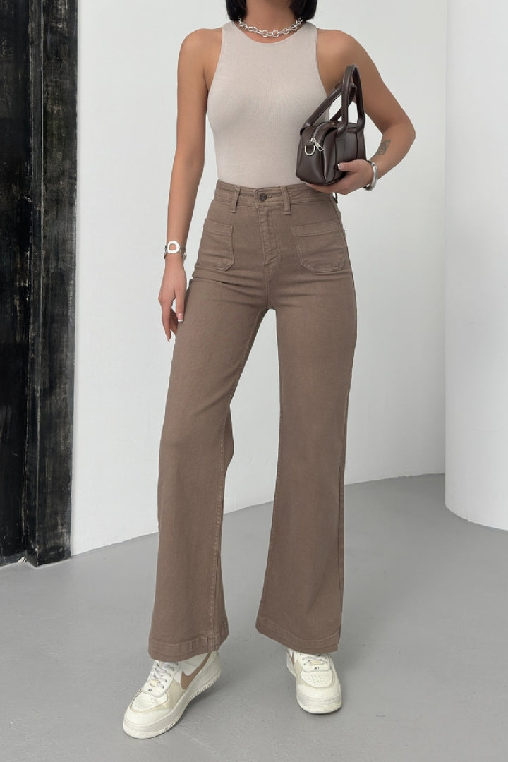 XLJ Front Pocket Detailed Jean - Brunswick