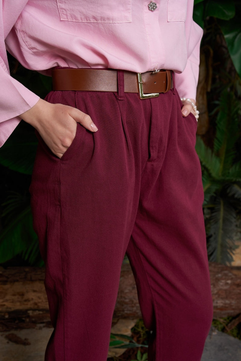 XLJ Elasticated Waist Carrot Pants - Tracy