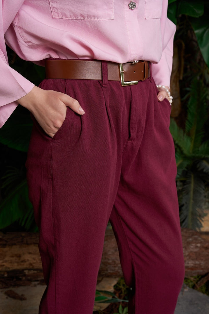 XLJ Elasticated Waist Carrot Pants - Tracy