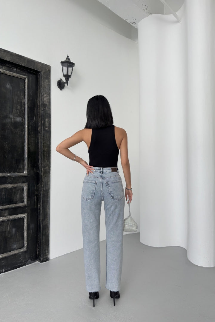 XLJ Mom Fit Jeans with Leopard Spot Shaped Rhinestones - Kitchener