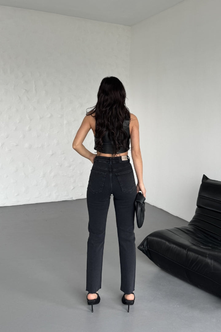 XLJ Mom Fit Jeans with Leopard Spot Shaped Rhinestones - Drogheda