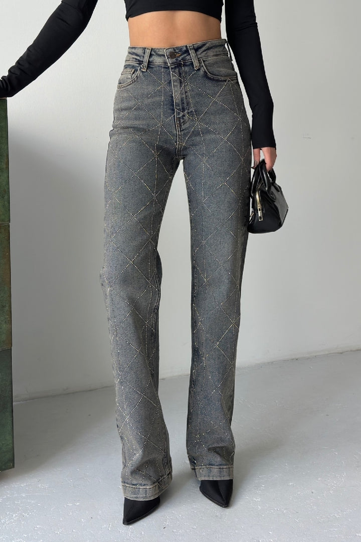 XLJ Argyle Patterned Jeans - Chorley