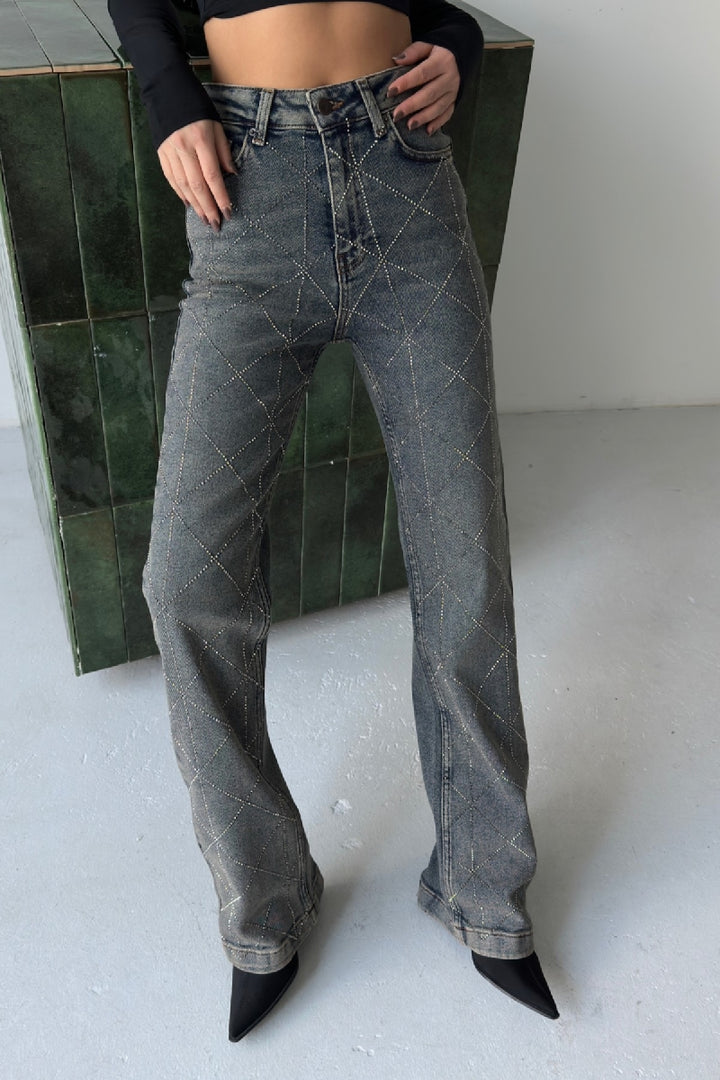 XLJ Argyle Patterned Jeans - Chorley