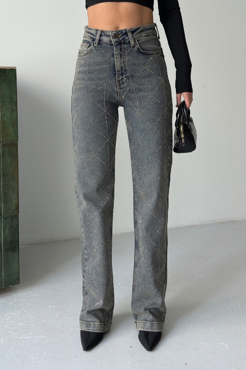 XLJ Argyle Patterned Jeans - Chorley