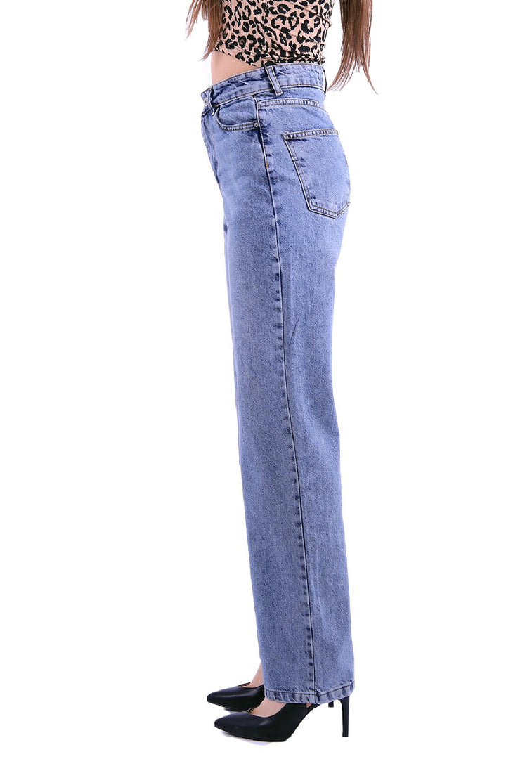 XLJ Wide Leg High Waisted Relaxed Jean Mixed - North Bergen