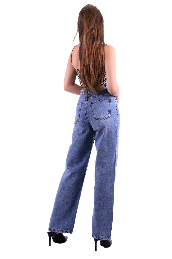 XLJ Wide Leg High Waisted Relaxed Jean Mixed - North Bergen