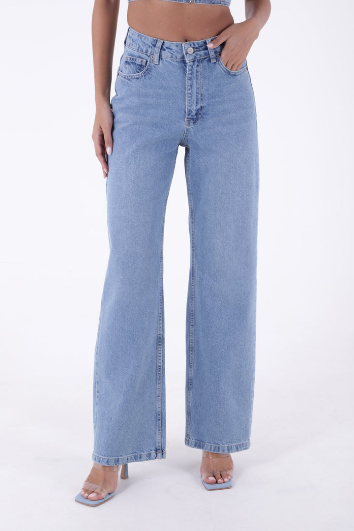 XLJ Wide Leg High Waisted Relaxed Jean Mixed - Danville