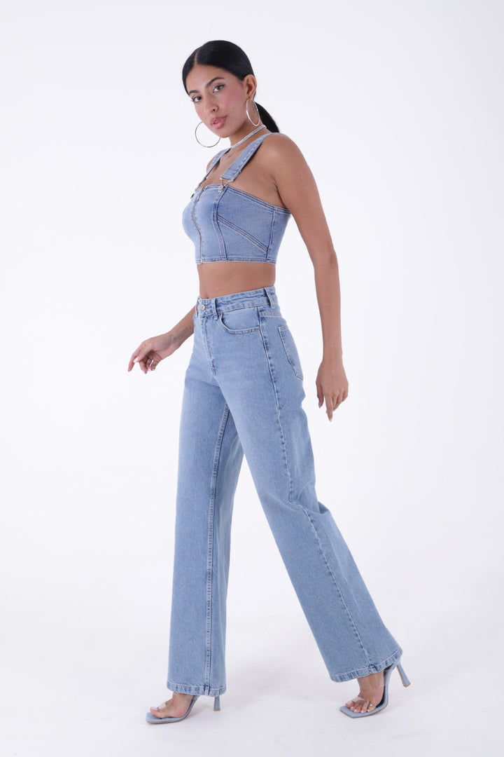 XLJ Wide Leg High Waisted Relaxed Jean Mixed - Danville