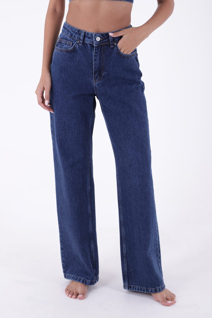 XLJ Wide Leg High Waisted Relaxed Jean Mixed - Acatzingo