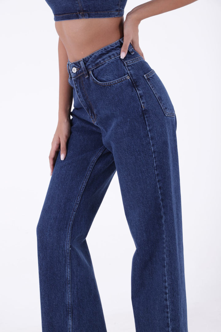XLJ Wide Leg High Waisted Relaxed Jean Mixed - Acatzingo
