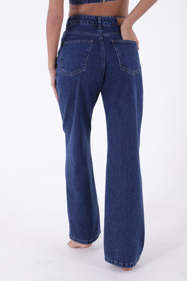 XLJ Wide Leg High Waisted Relaxed Jean Mixed - Acatzingo