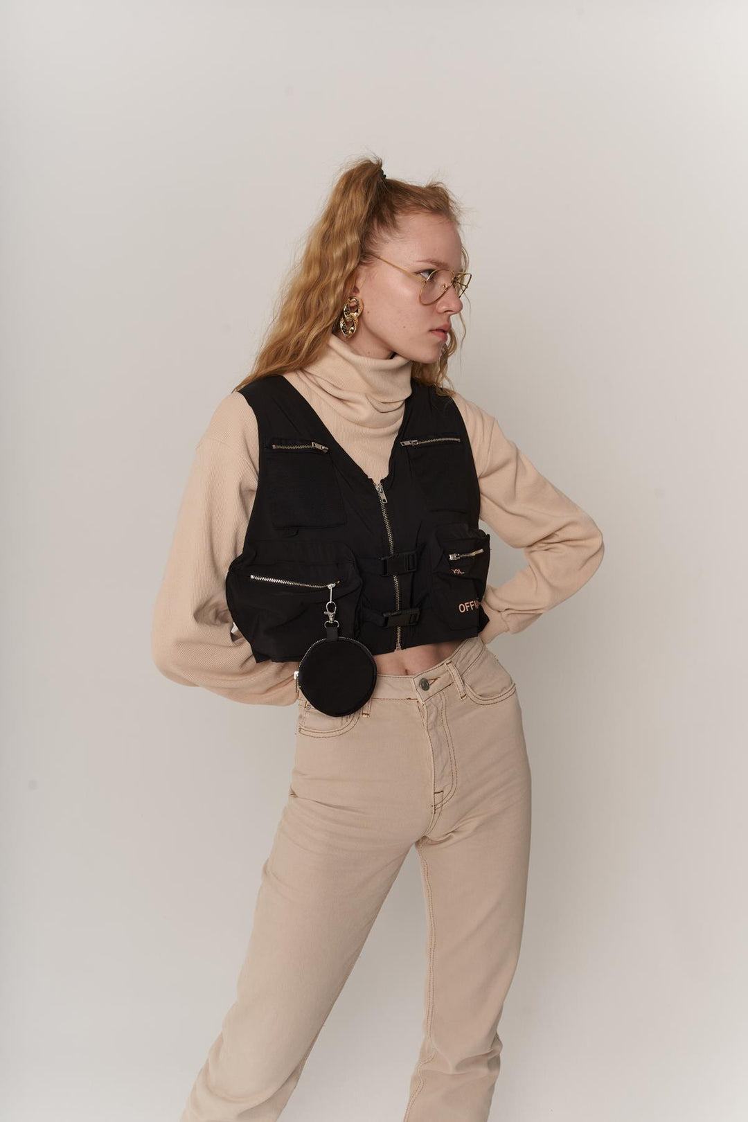 HLLY Women Police Vest Black - Diamond Bar