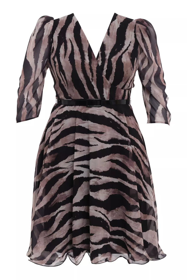 FRV Printed plus size chiffon long sleeve midi dress - San Miguel de Allende