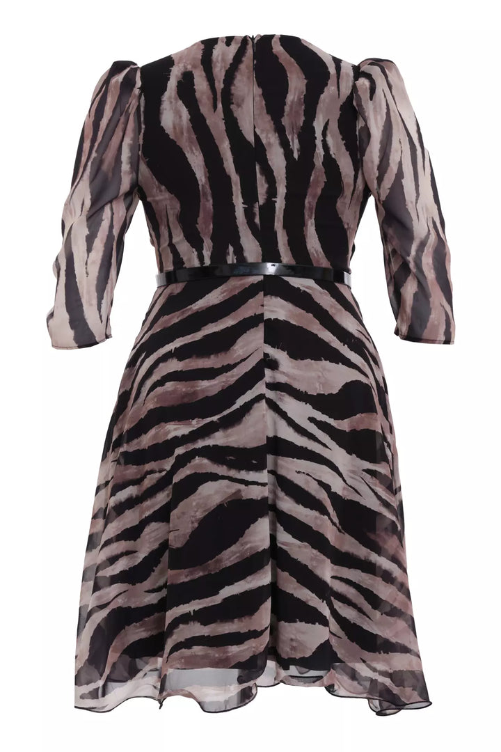 FRV Printed plus size chiffon long sleeve midi dress - San Miguel de Allende
