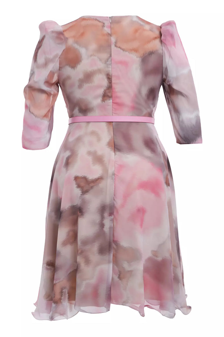 FRV Printed plus size chiffon long sleeve midi dress - Beckum