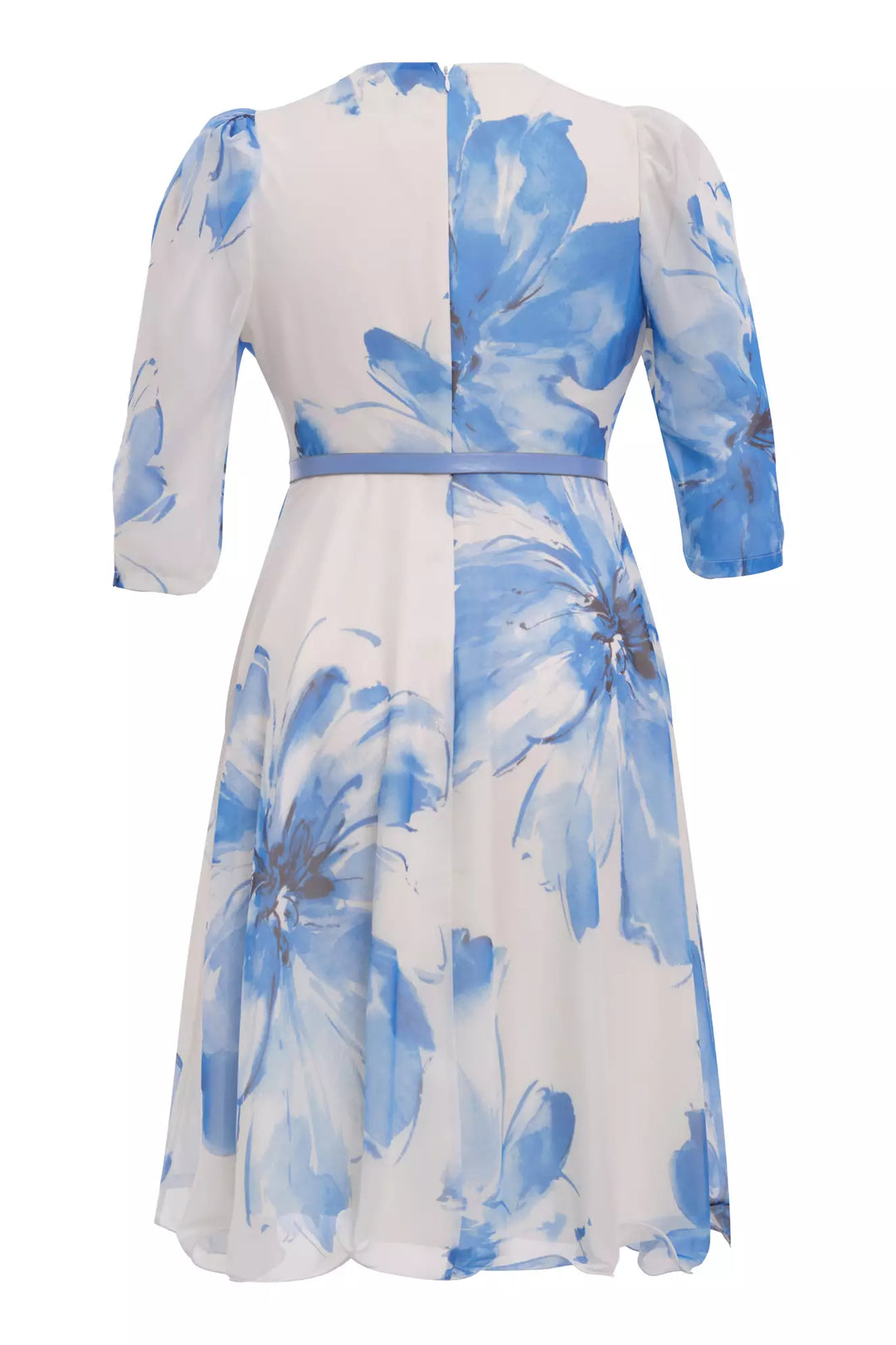 FRV Printed plus size chiffon long sleeve midi dress - Chester