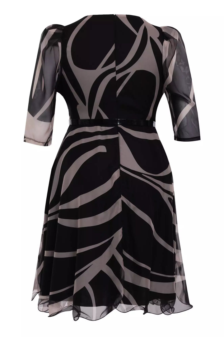 FRV Printed plus size chiffon long sleeve midi dress - Rijswijk
