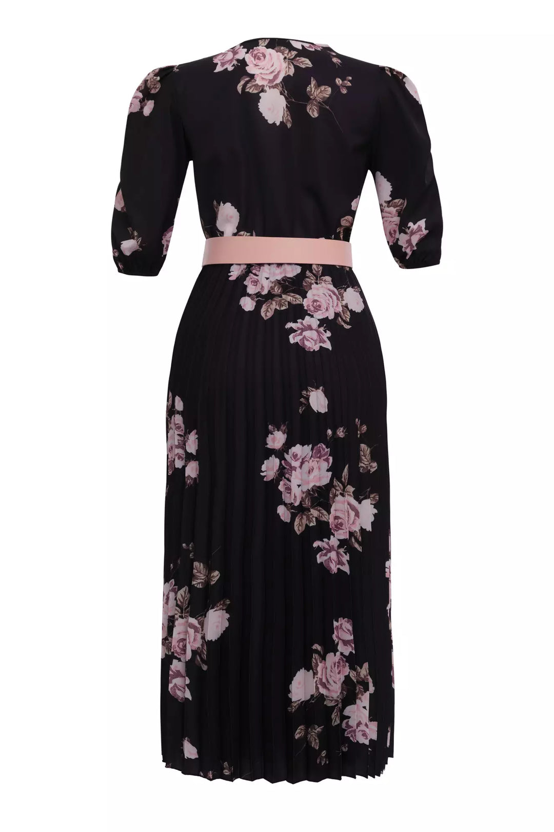 FRV Printed crepe 3/4 sleeve midi dress - Tres Valles