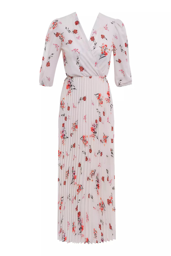 FRV Printed crepe 3/4 sleeve midi dress - Zimapan