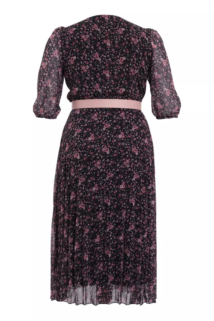 FRV Printed plus size chiffon 3/4 sleeve midi dress - Norristown