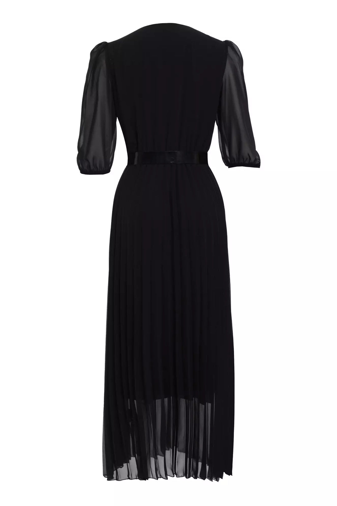FRV Black chiffon 3/4 sleeve midi dress - Tinley Park