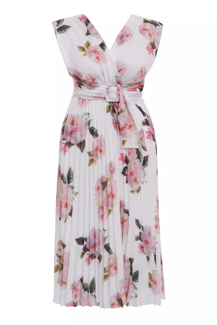 FRV Printed plus size crepe sleeveless mini dress - Ravenna