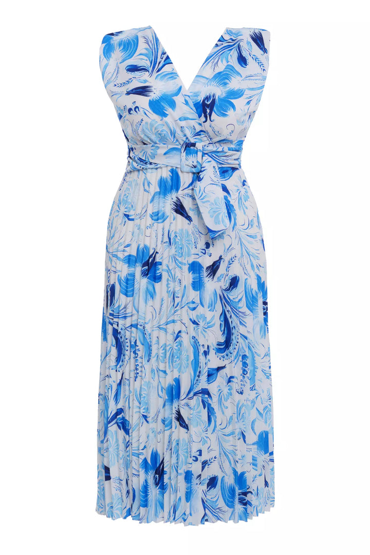 FRV Printed plus size crepe sleeveless mini dress - Palm Harbor
