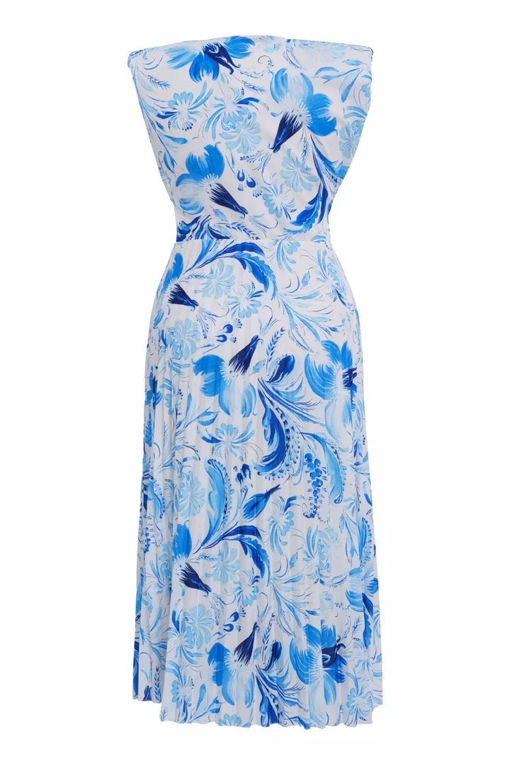 FRV Printed plus size crepe sleeveless mini dress - Palm Harbor