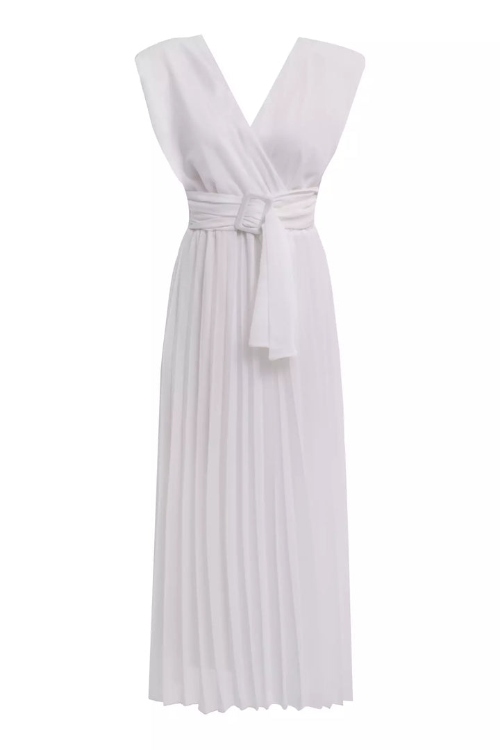FRV White chiffon sleeveless midi dress - Bruchsal
