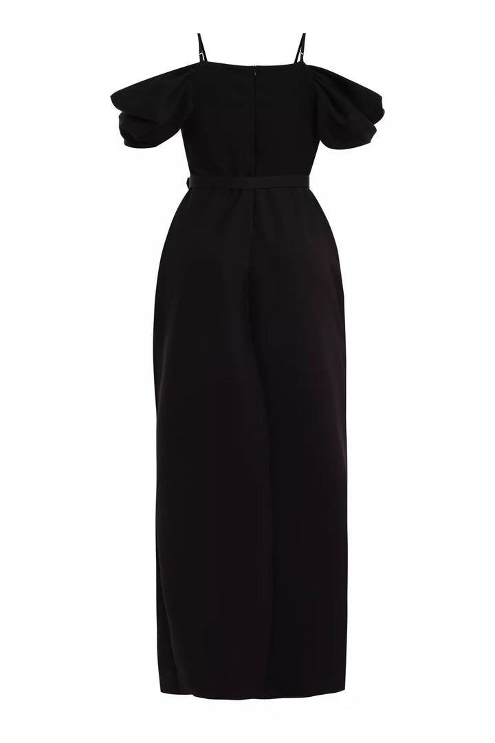FRV Black plus size crepe sleeveless maxi dress - Zacatelco