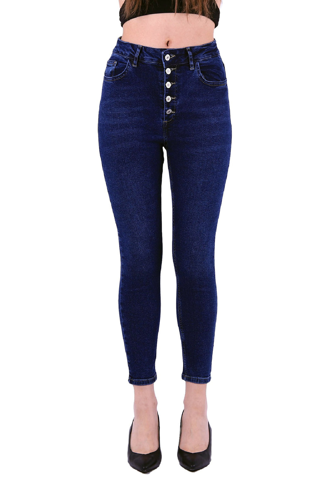 XLJ High Waisted Skinny Jean with Five Buttons in Front Mixed - Surbiton