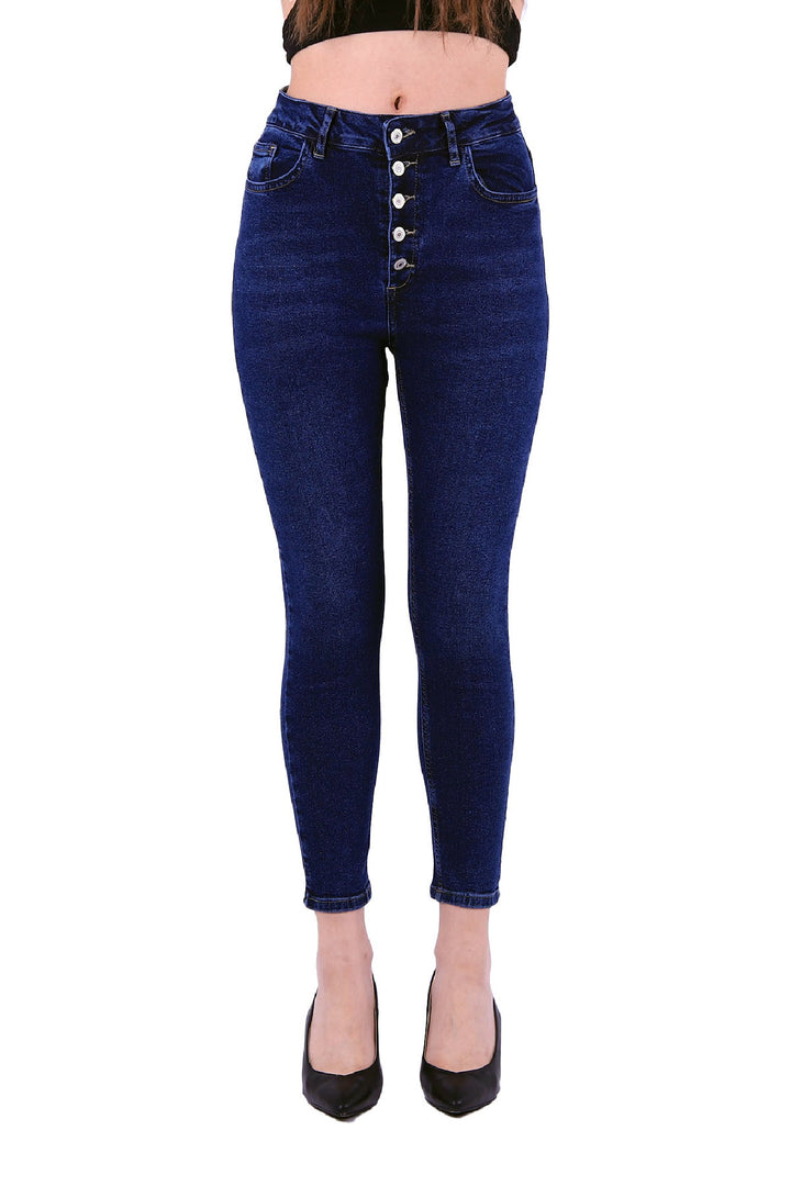 XLJ High Waisted Skinny Jean with Five Buttons in Front Mixed - Surbiton