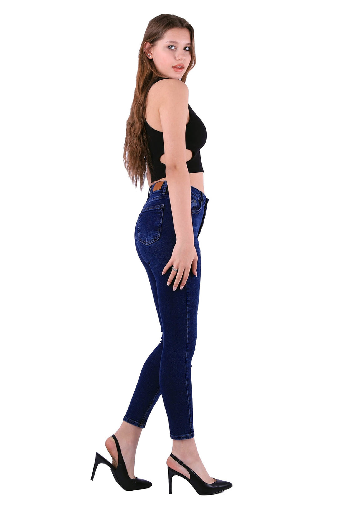 XLJ High Waisted Skinny Jean with Five Buttons in Front Mixed - Surbiton