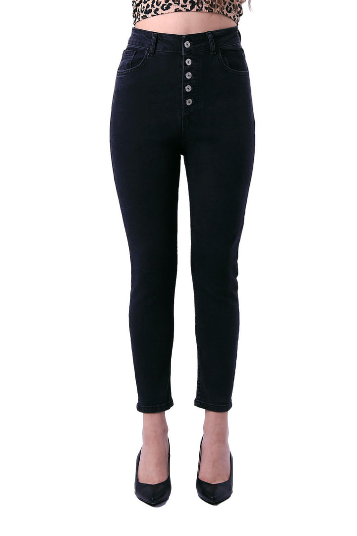 XLJ High Waisted Skinny Jean with Five Buttons in Front Mixed - Massy