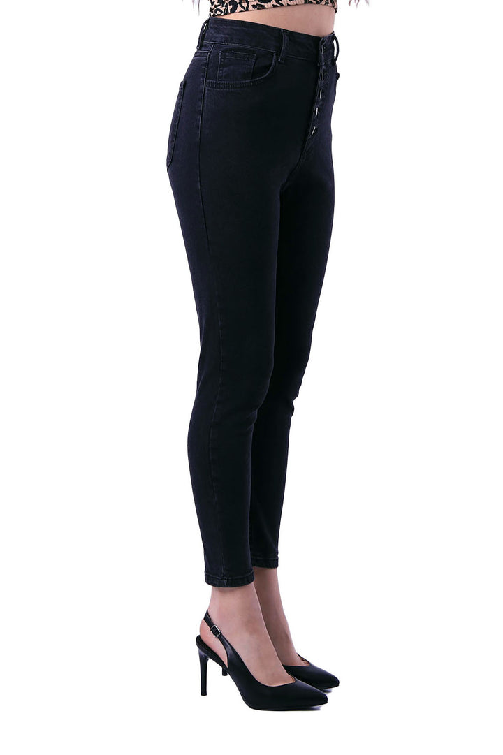 XLJ High Waisted Skinny Jean with Five Buttons in Front Mixed - Massy