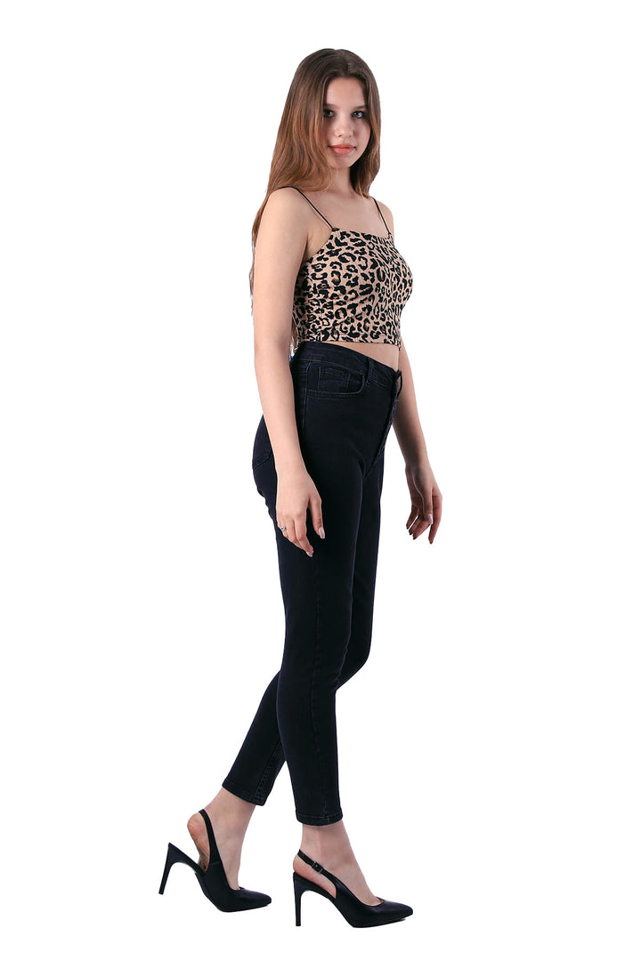 XLJ High Waisted Skinny Jean with Five Buttons in Front Mixed - Massy