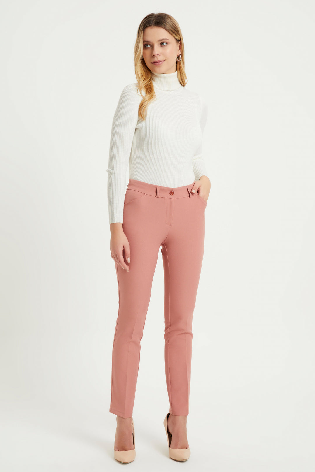 ZRF Women High Waist Pants - Powder - Mountain View